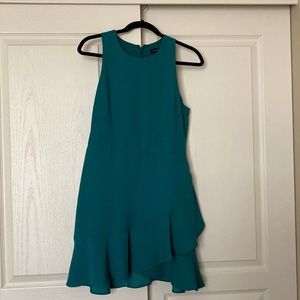 Green Ruffle Hem Dress